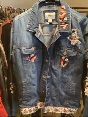 Denim Patchwork Jacket - Blue